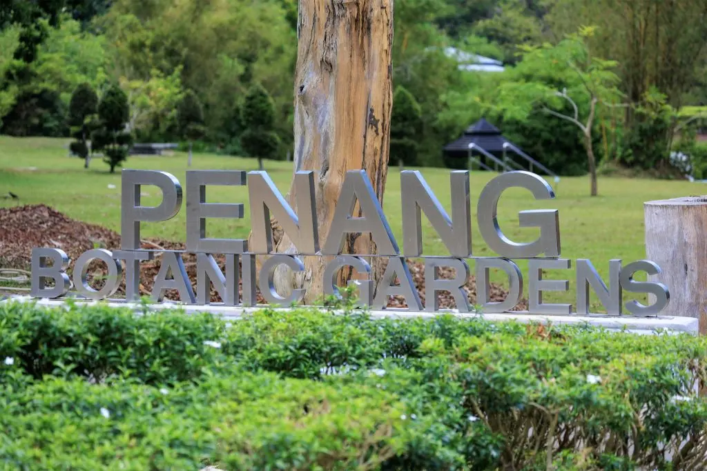 Penang Botanic Gardens sign